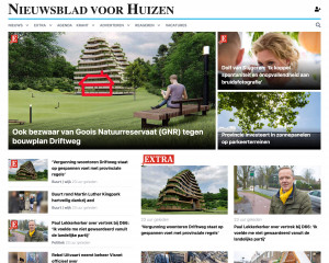 Screenshot Nieuwsblad voor Huizen