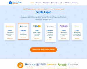 Screenshot Bitcoin Exchange Nederland